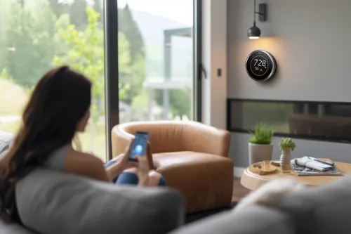 Découvrez comment un thermostat connecté intelligent optimise confort et économies d'énergie.