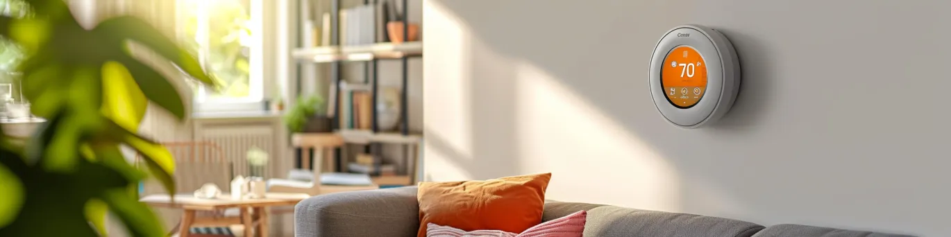 Thermostat connecté innovant pour réduire facilement votre consommation d'énergie et économiser.